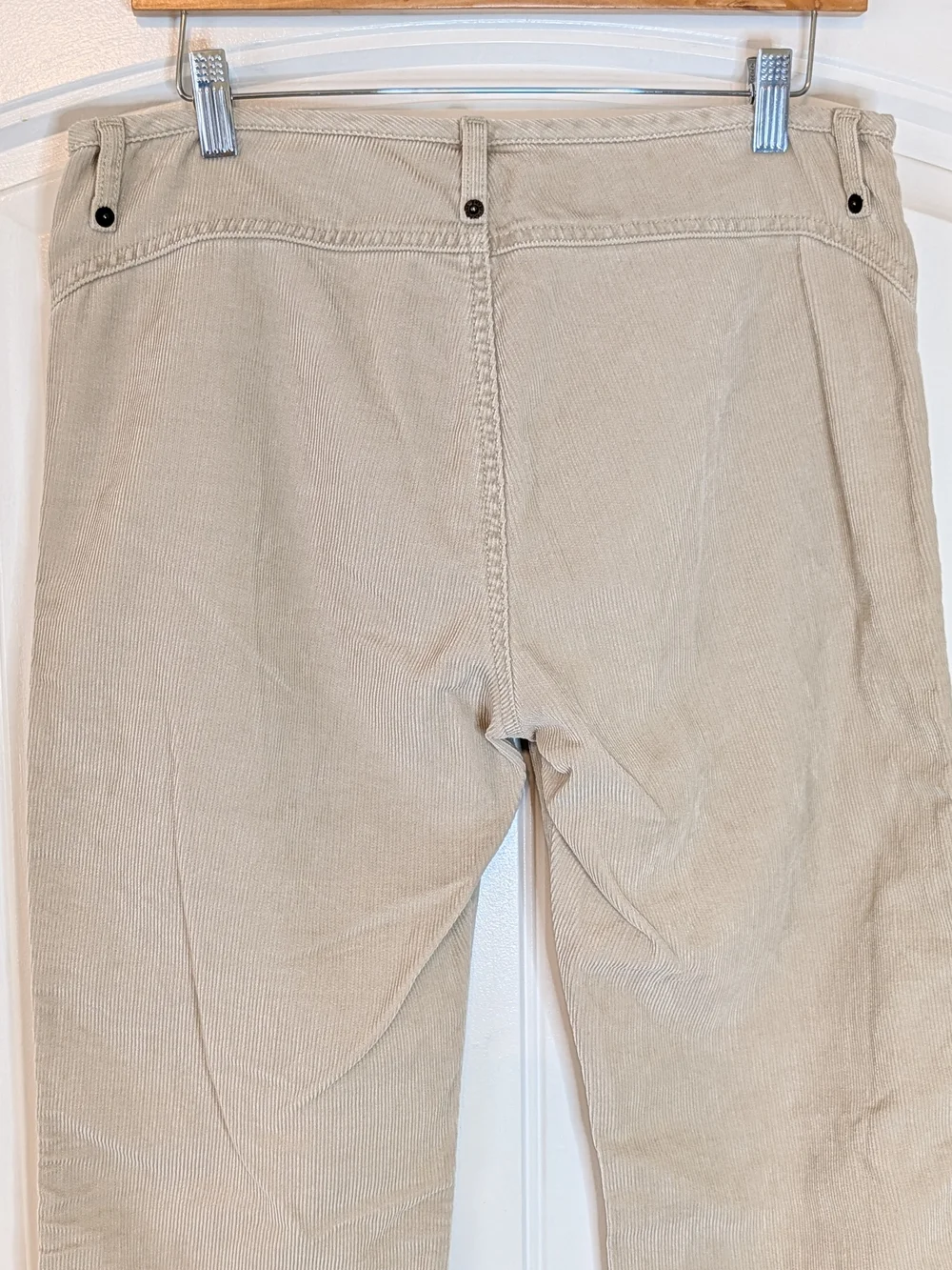 Vintage Y2K Express Jeans Khaki Beige Corduroy Straight Leg Pants